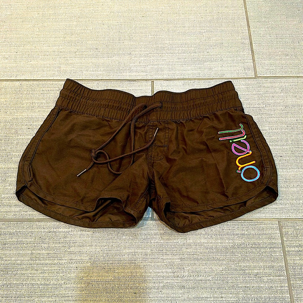 O’Neil board shorts size small. Brown with embroidered colored logo